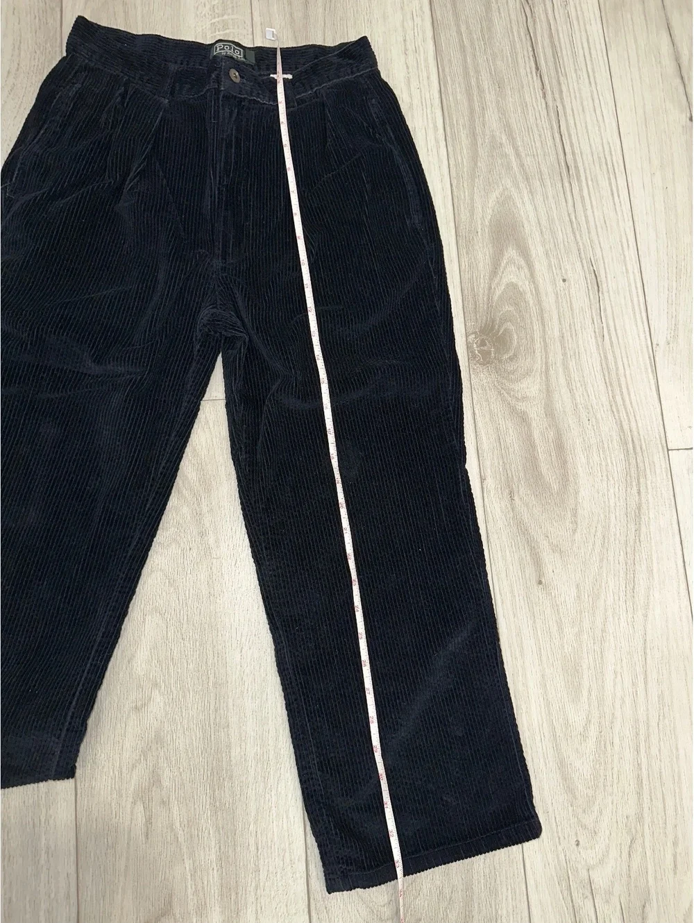 Polo by Ralph Lauren Women's Black Corduroy Pants Size 18 Cotton Wide Leg